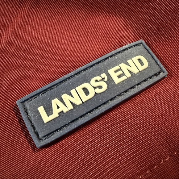 Lands‎ End Mens Nylon Fleece Jacket Size XL Burgundy Outdoors - Picture 4 of 9